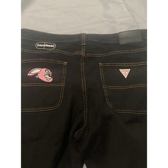 Guess x Tokyovitamin Tokyo Vitamin Rabbit Logo Baggy Carpenter Jeans - Picture 2 of 9
